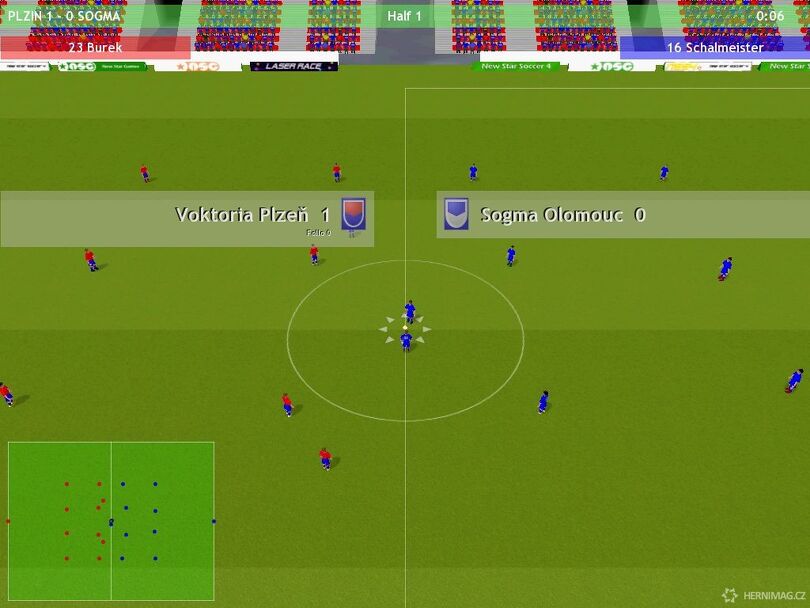 Ligový match Sogma Olomouc vs Voktoria Plzeň