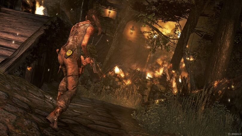 Oheň hraje v Tomb Raideru důležitou roli.