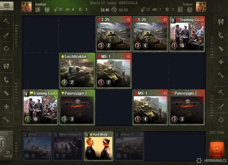 Ukázka bojového prostředí beta verze WoT Generals