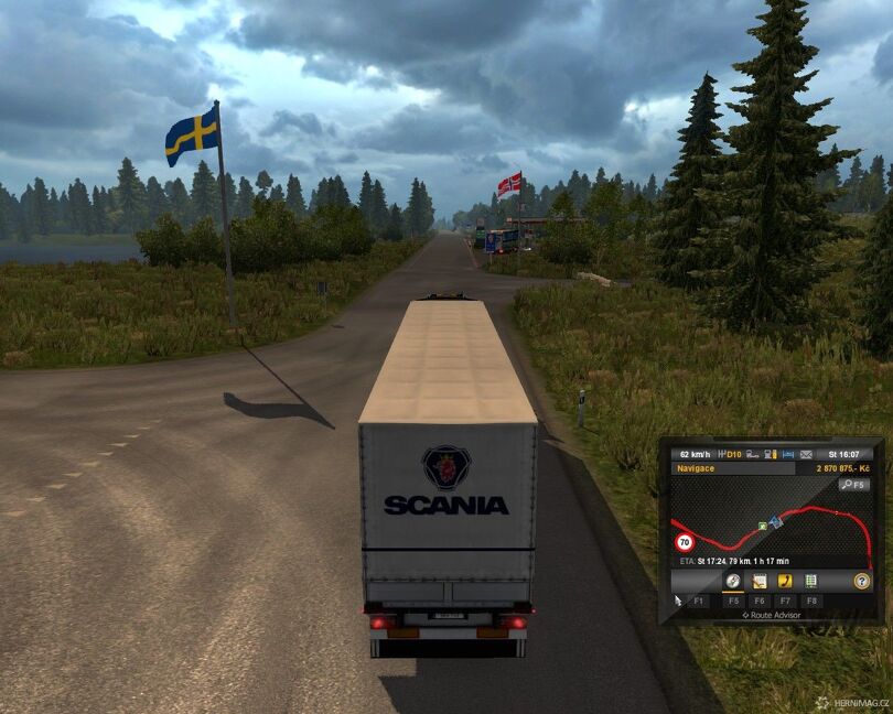 Na hranici Švédka a Norska s nákladem ze Scanie.