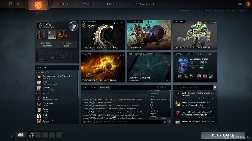 Nová Dota Reborn a její interface.